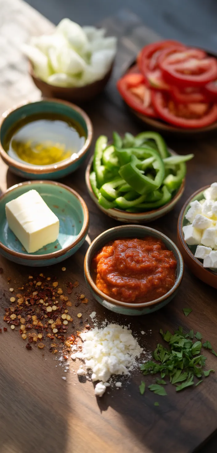Ingredients photo for Menemen With Feta Recipe