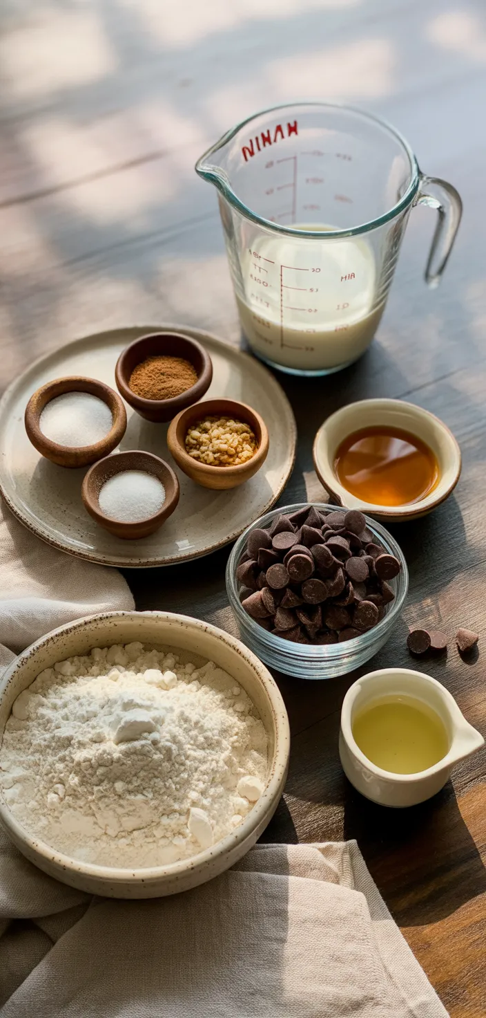 Ingredients photo for Mini Vegan Chocolate Chip Muffins Recipe