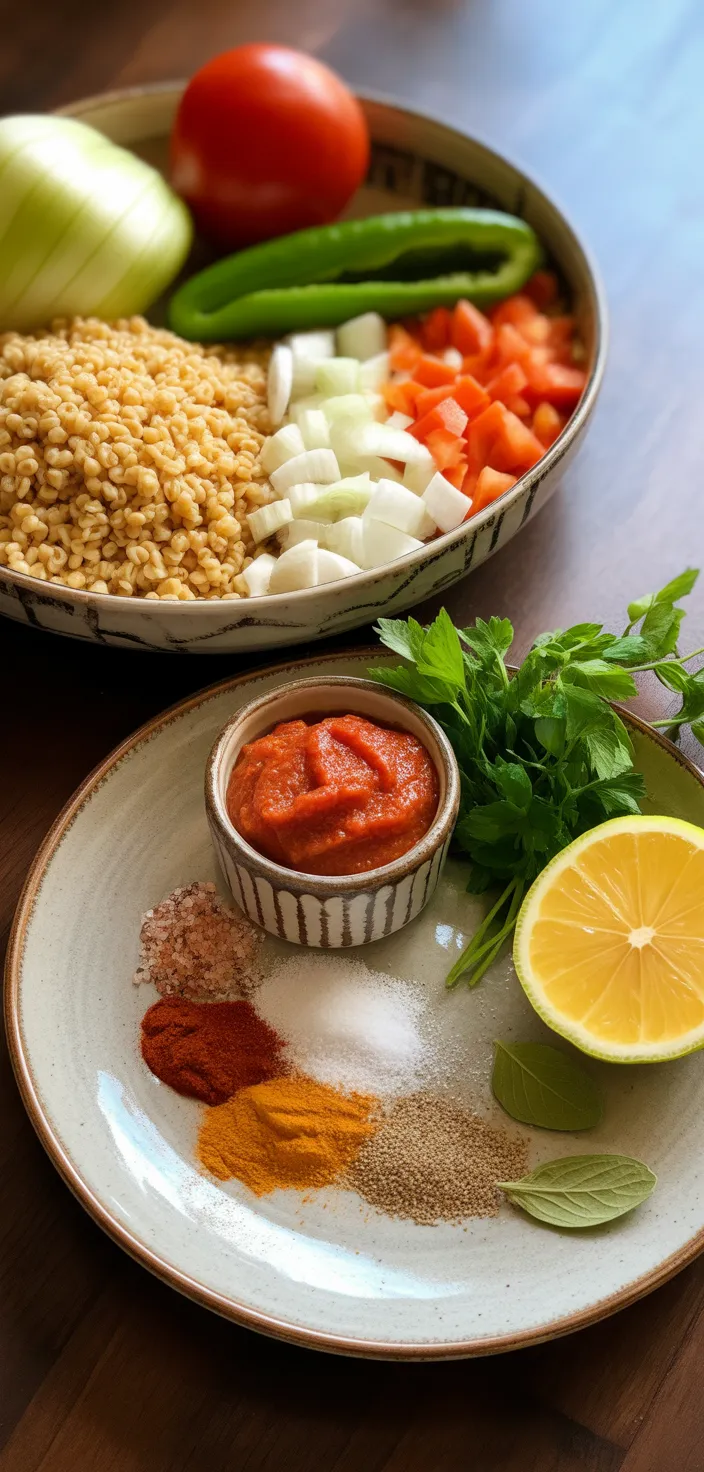 Ingredients photo for Turkish Bulgur Pilaf Recipe • Unicorns In The Kitchen