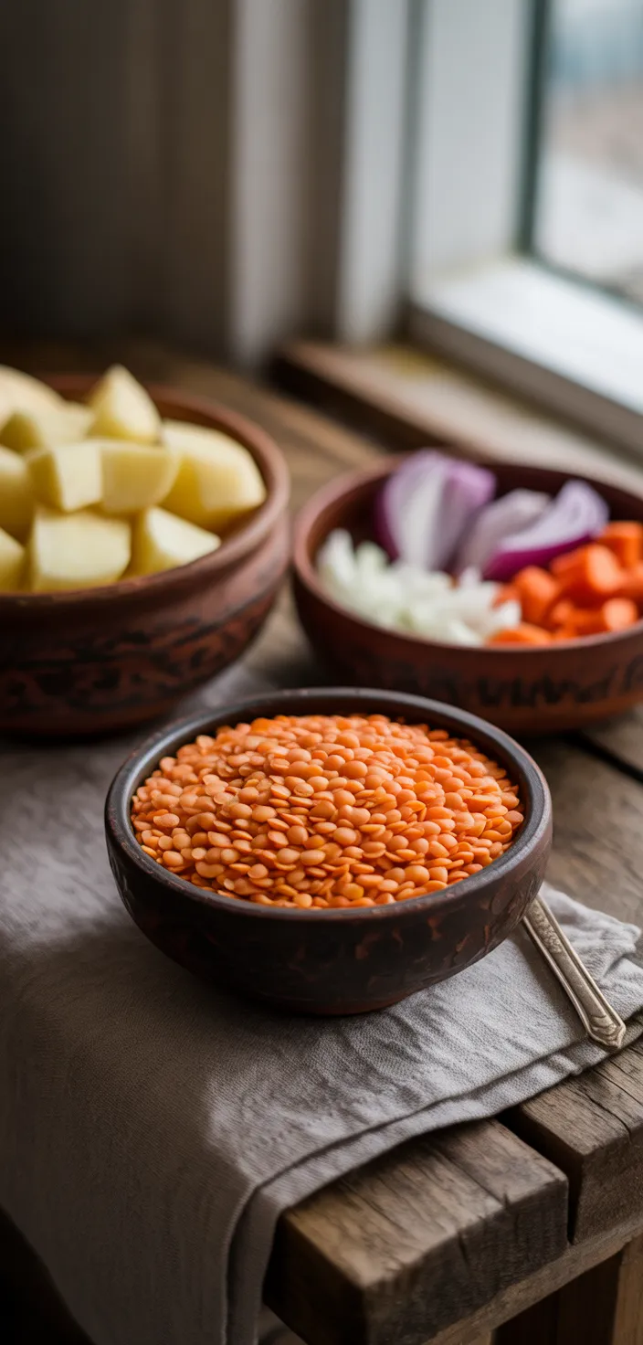 Ingredients photo for Turkish Red Lentil Soup Recipe