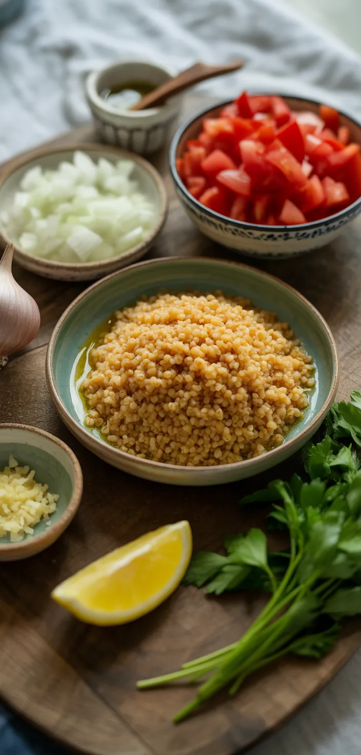Ingredients photo for BULGUR TOMATO PILAF Recipe