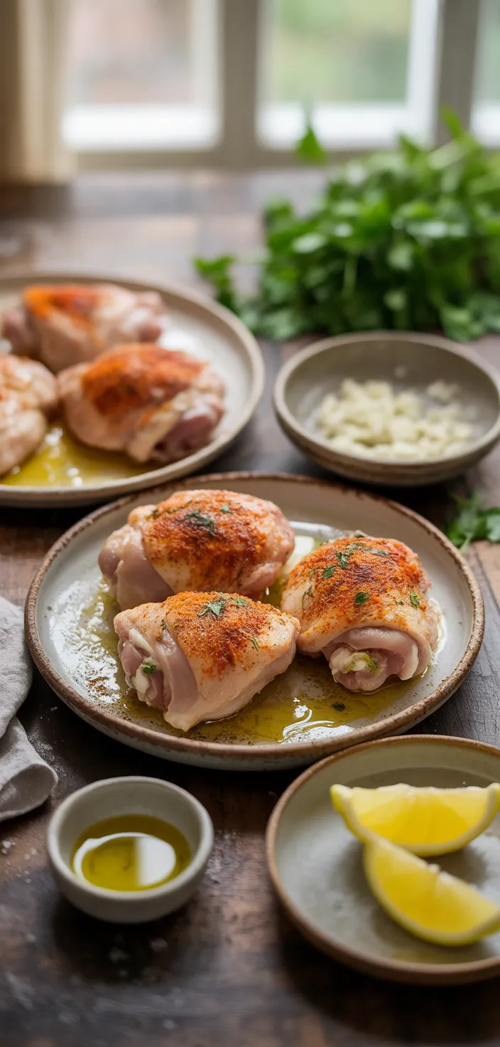 Ingredients photo for Best Oven Baked Chicken Thighs For Juicy Flavor Recipe