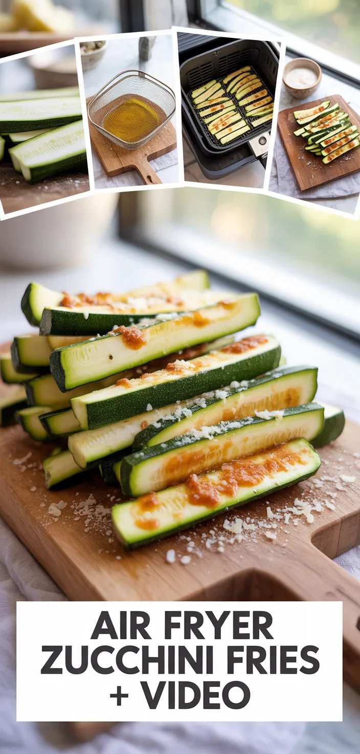 A photo of Air Fryer Zucchini Fries + Video Recipe