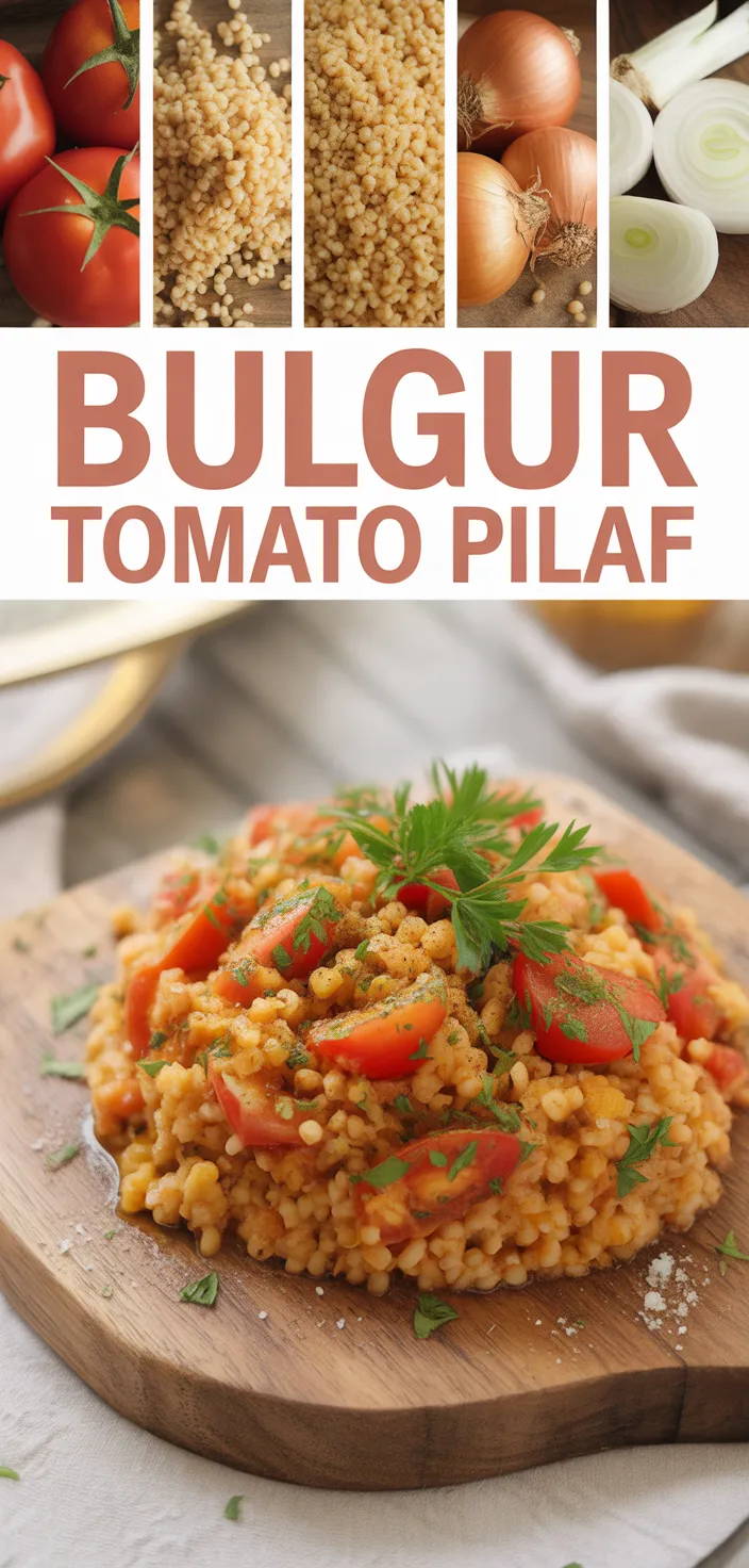 A photo of BULGUR TOMATO PILAF Recipe