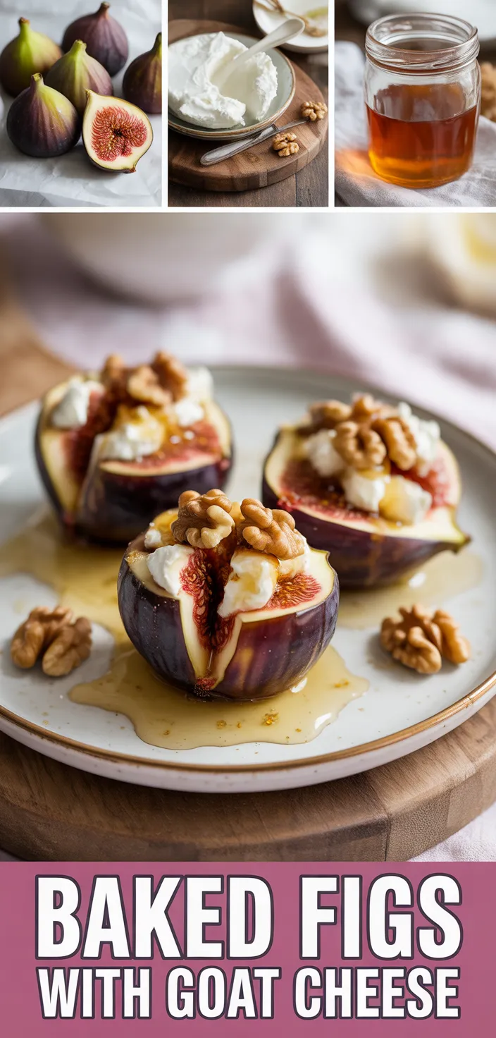 A photo of Baked Figs With Goat Cheese Recipe