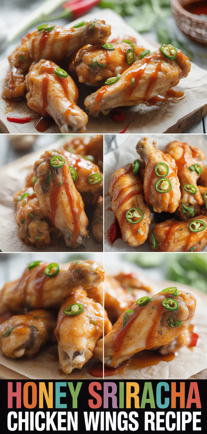 A photo of Honey Sriracha Chicken Wings Recipe