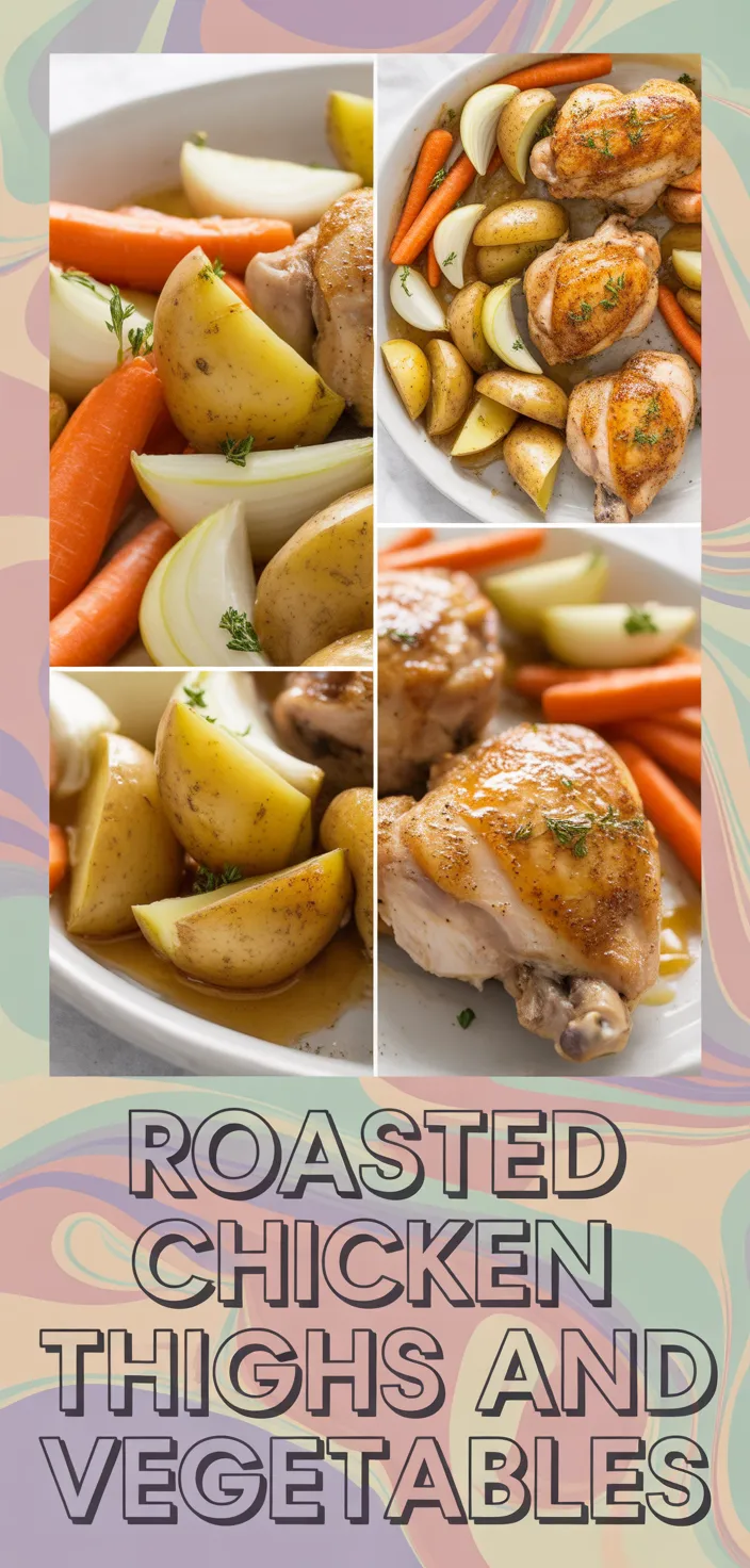 A photo of Roasted Chicken Thighs And Vegetables Recipe
