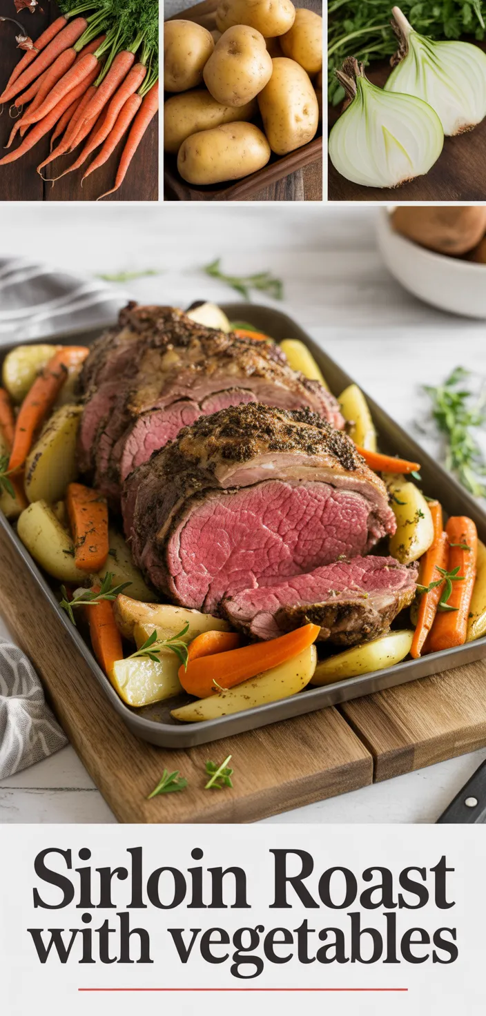 A photo of Tender Crock Pot Sirloin Tip Roast With Vegetables Recipe