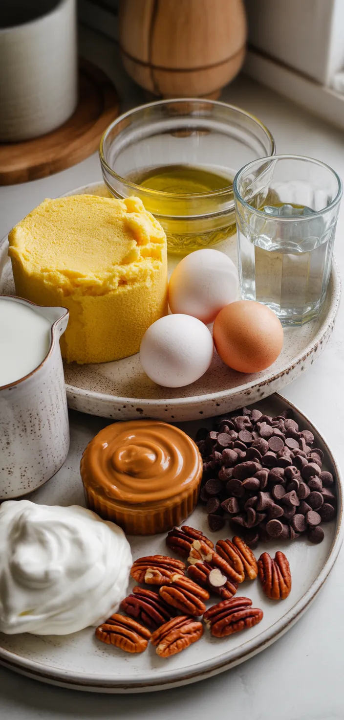 Ingredients photo for Turtle Poke Cake • Dance Around The Kitchen Recipe