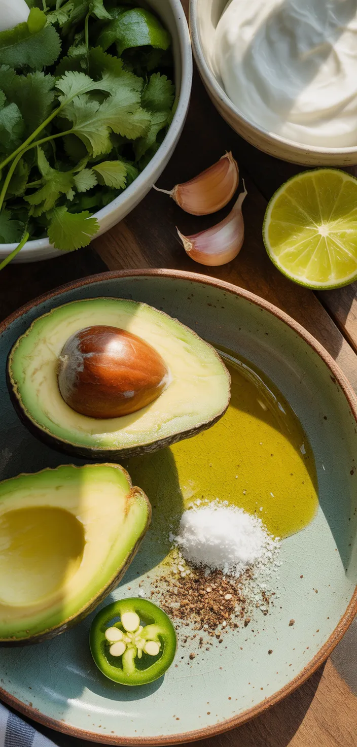 Ingredients photo for Avocado Lime Sauce Recipe