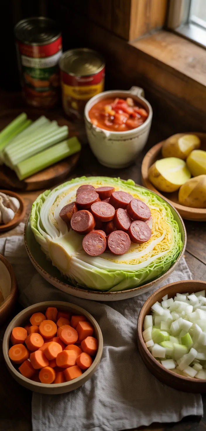 Ingredients photo for Cabbage Soup With Sausage Recipe