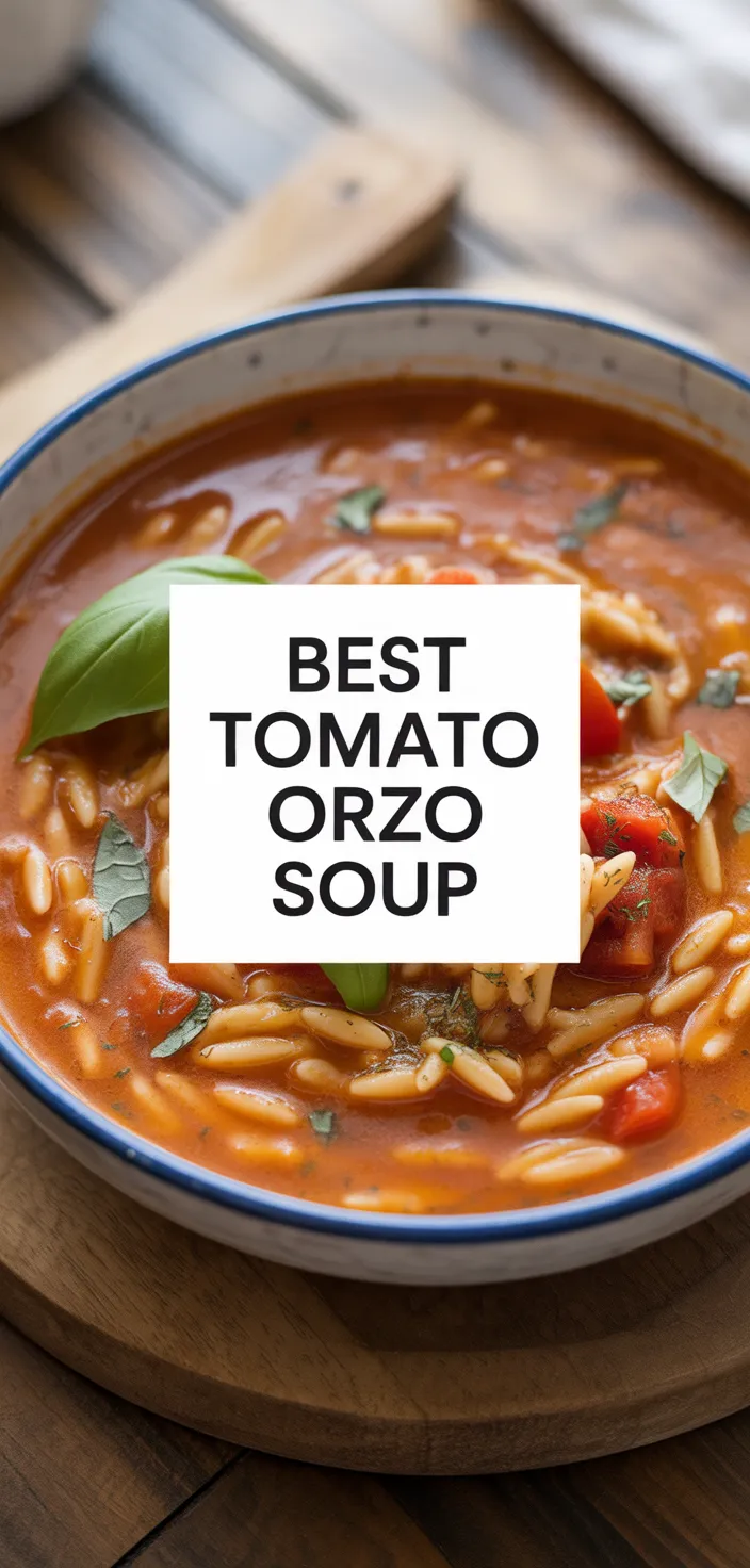 A photo of Best Tomato Orzo Soup   Recipe