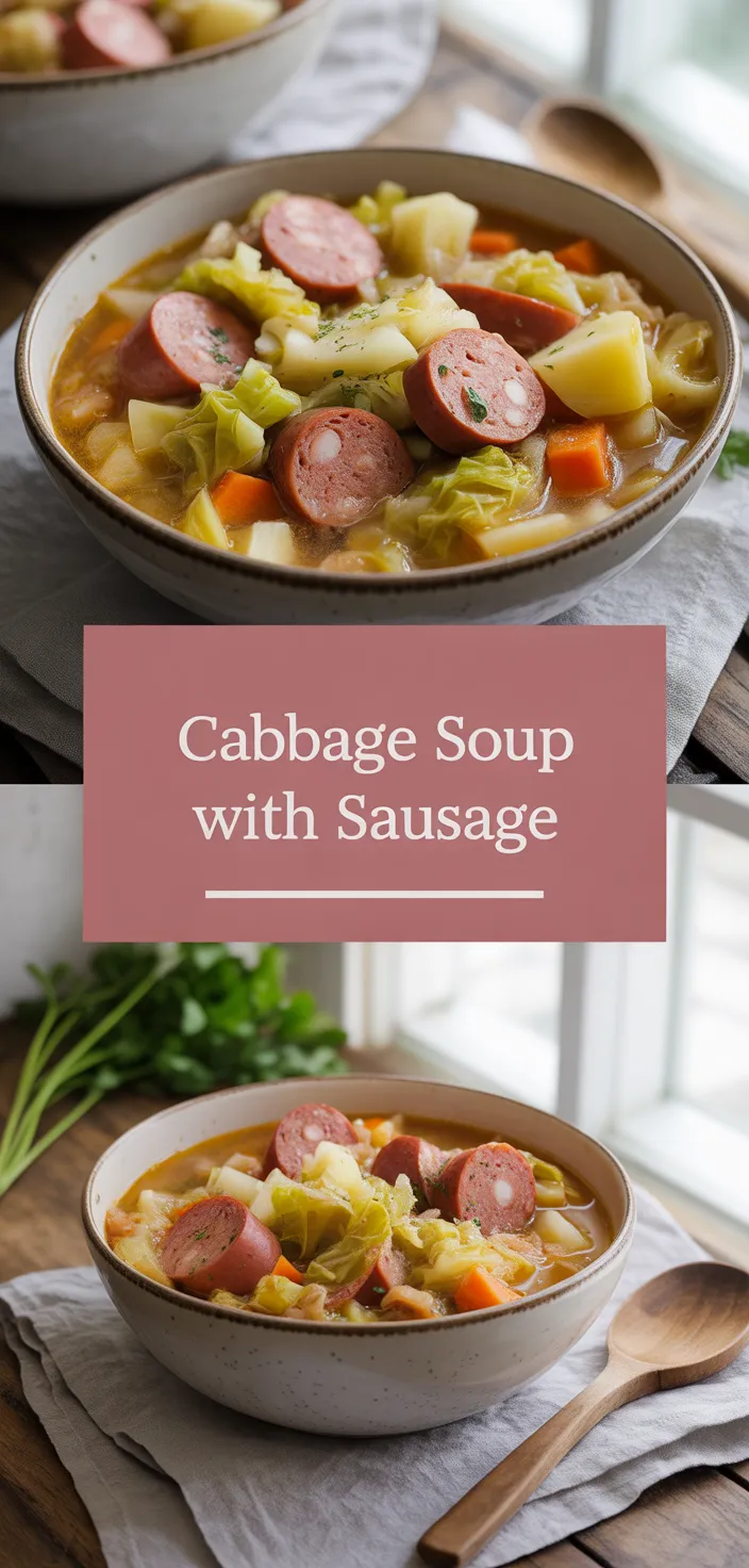 A photo of Cabbage Soup With Sausage Recipe