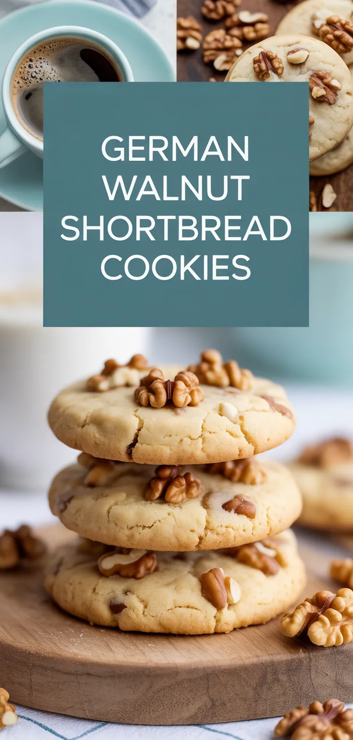 A photo of German Walnut Shortbread Cookies Recipe