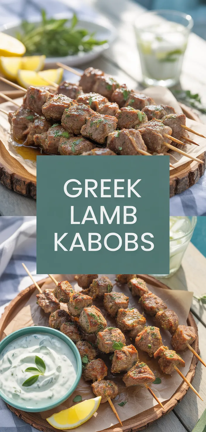 A photo of Greek Lamb Kabobs Recipe