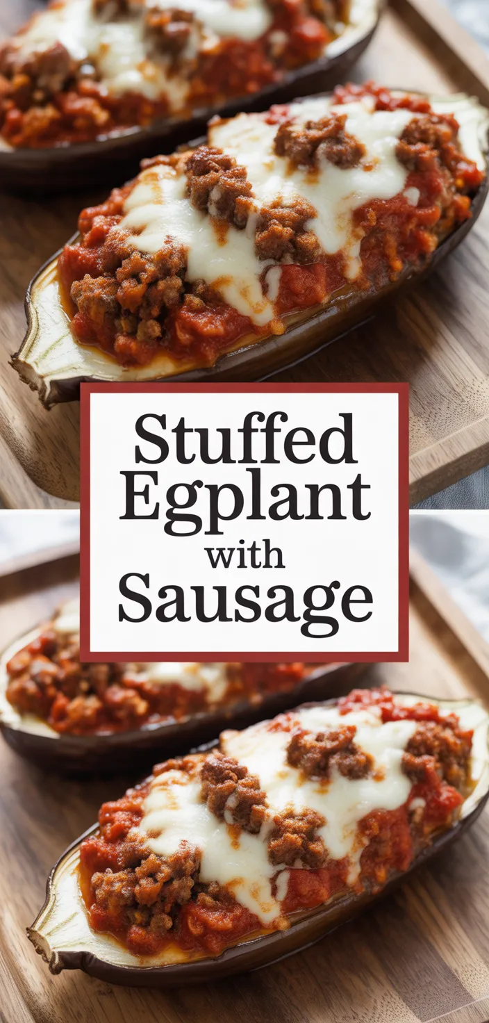 A photo of Stuffed Eggplant With Sausage Recipe