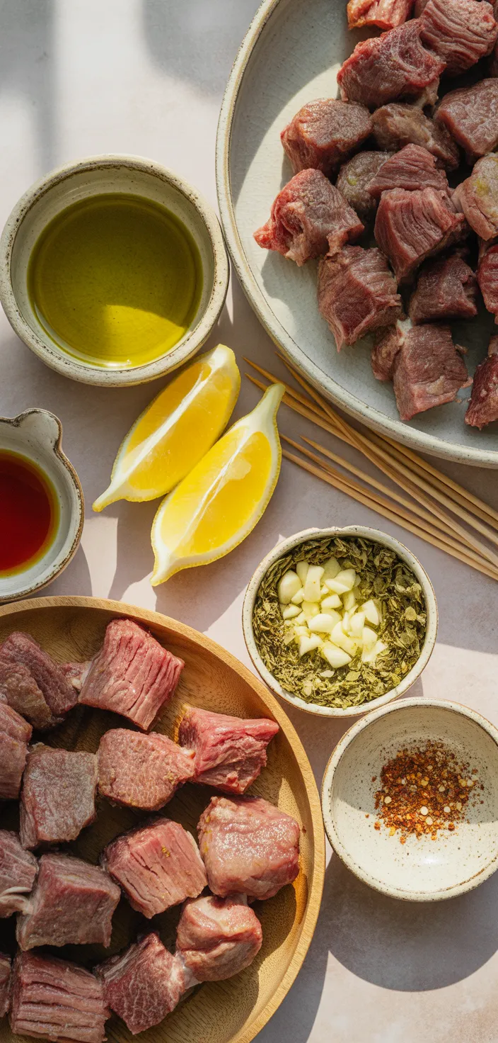 Ingredients photo for Greek Lamb Kabobs Recipe