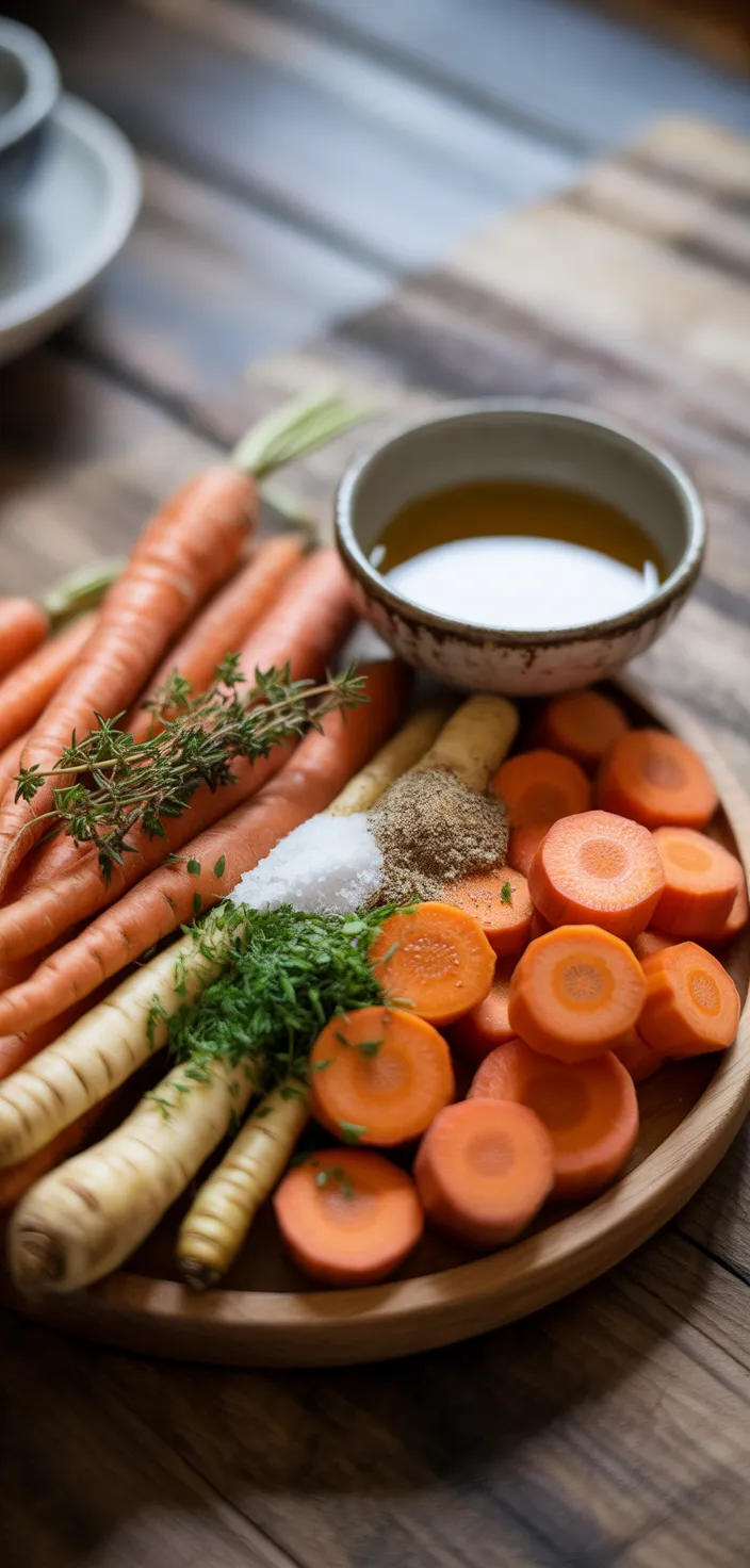 Ingredients photo for Honey Glazed Carrots And Parsnips Recipe