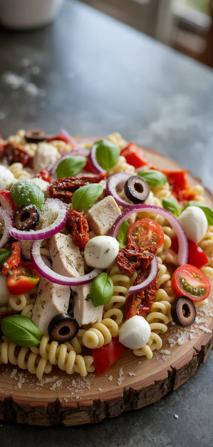 Ingredients photo for Pasta Salad With Sun Dried Tomatoes Recipe