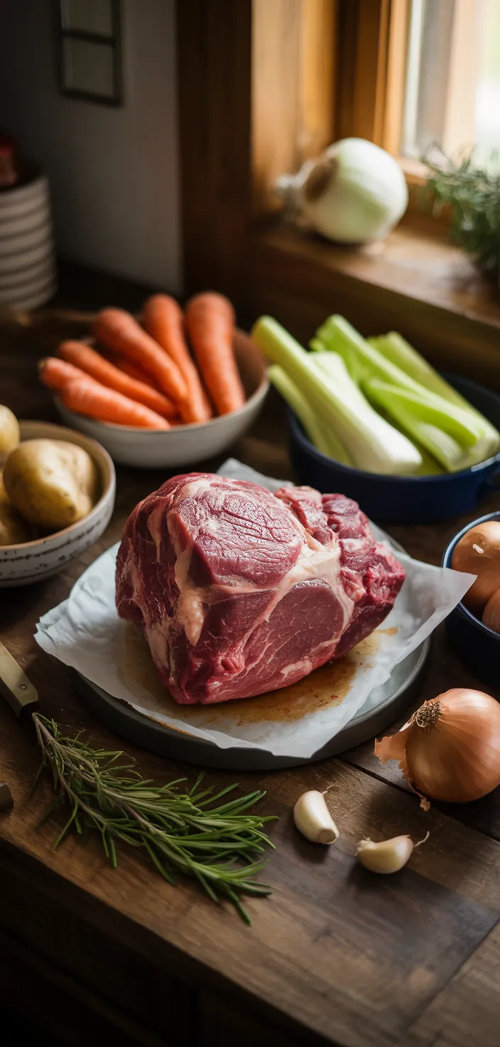 Ingredients photo for Sirloin Tip Roast (Slow Cooker Recipe)
