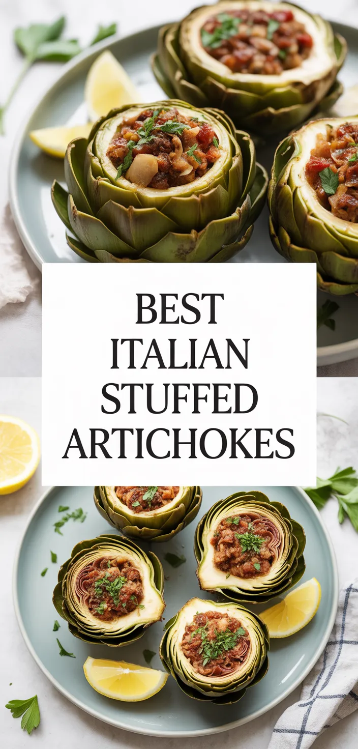A photo of Best Italian Stuffed Artichokes Recipe