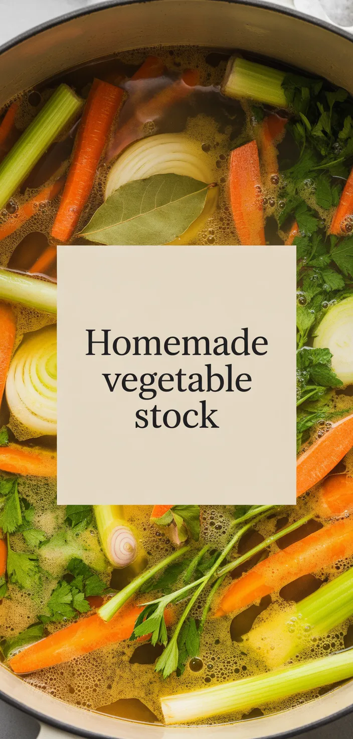 A photo of How To Make Homemade Vegetable Stock Recipe