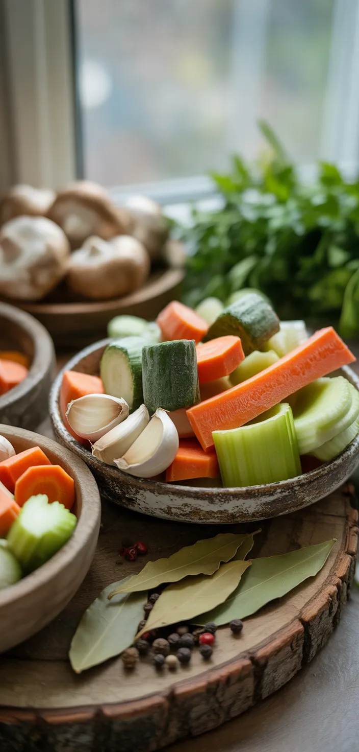 Ingredients photo for How To Make Homemade Vegetable Stock Recipe