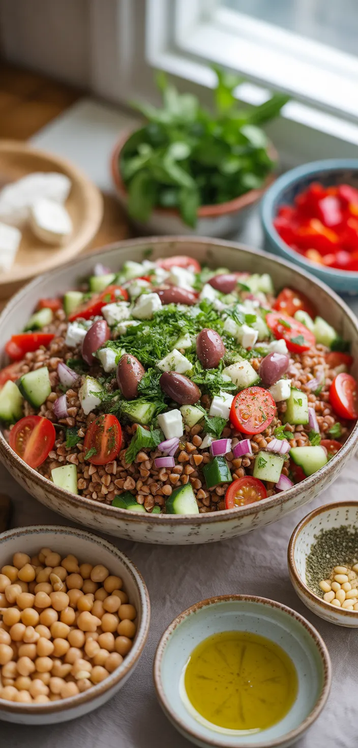 Ingredients photo for Mediterranean Buckwheat Salad Recipe