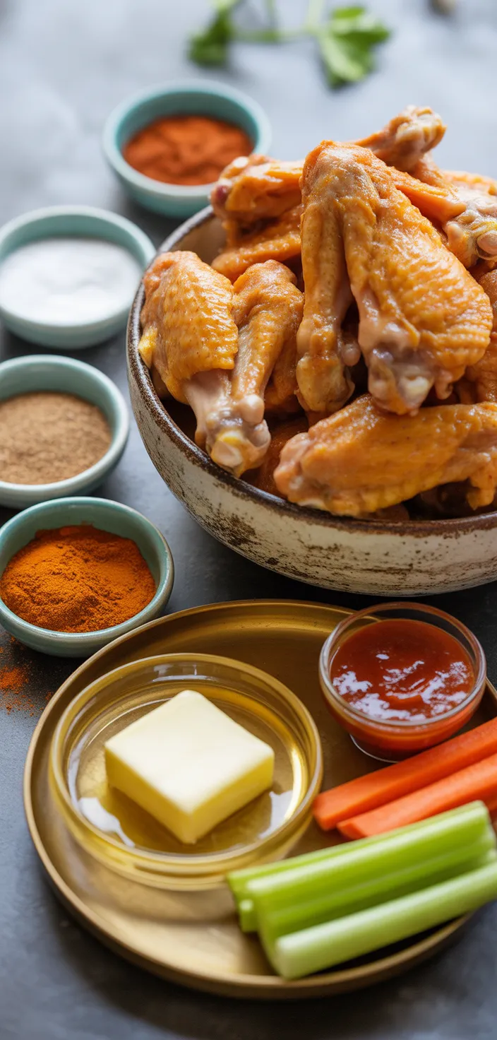 Ingredients photo for Oven Baked Buffalo Wings  Recipe