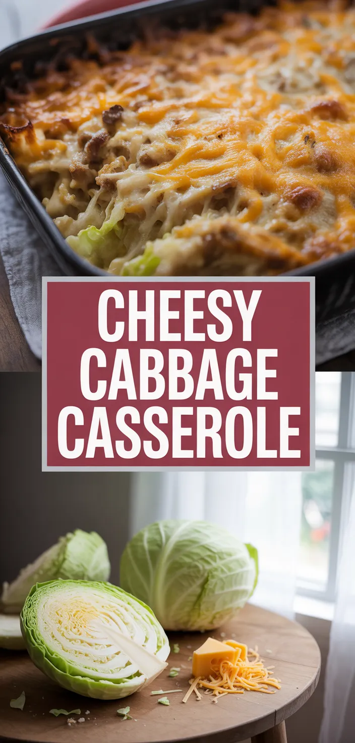 A photo of Cheesy Cabbage Casserole Recipe