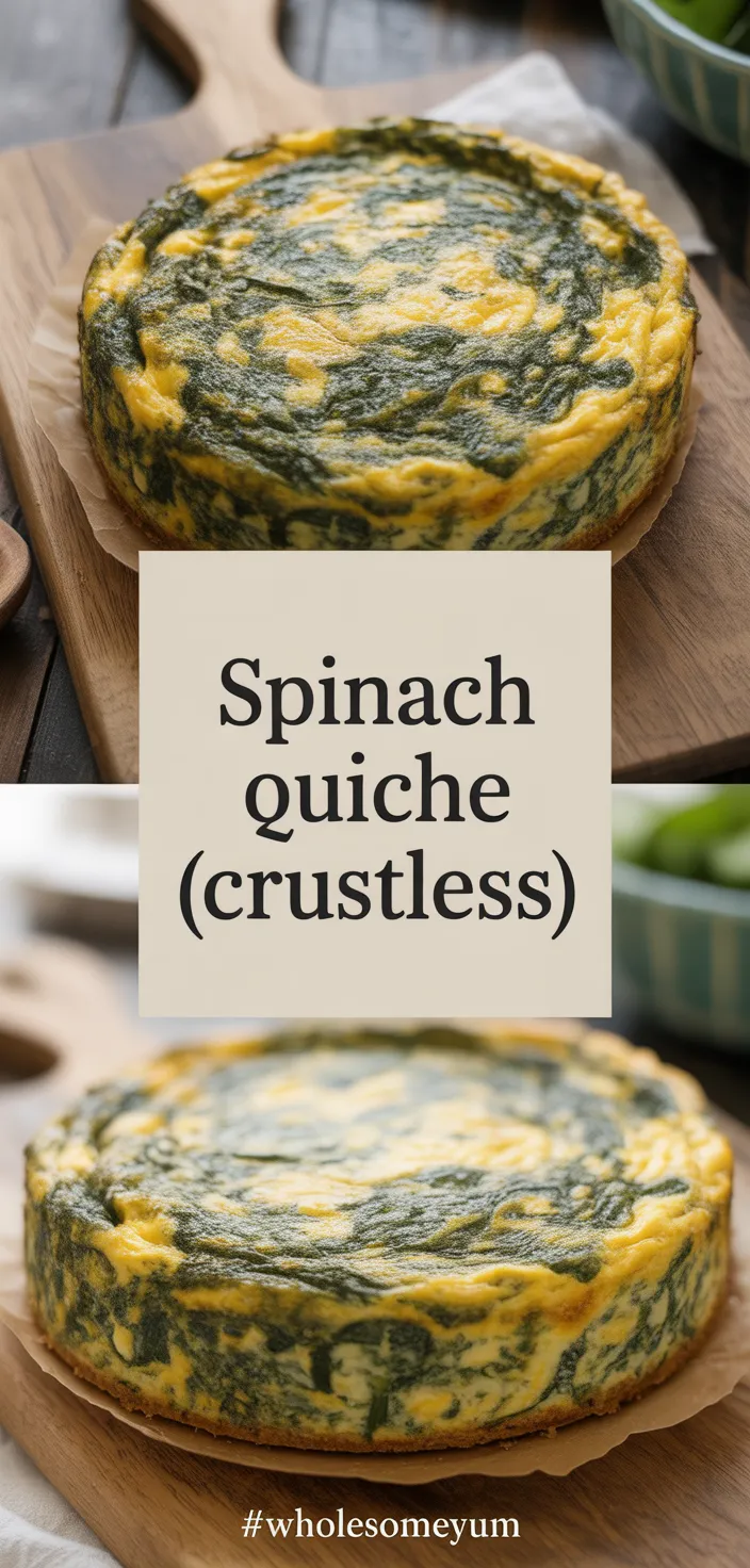 A photo of Spinach Quiche Recipe (Crustless)