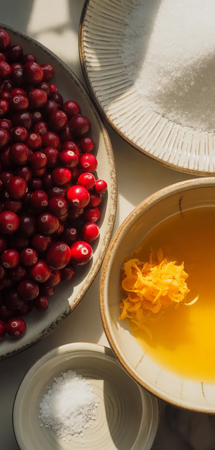 Ingredients photo for Cranberry Orange Sauce Recipe
