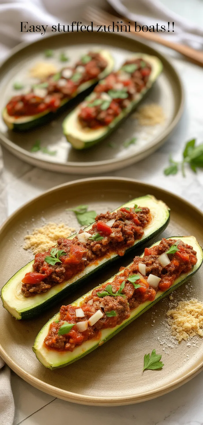 Ingredients photo for EASY STFFED ZUCCHINI BOATS!! Recipe