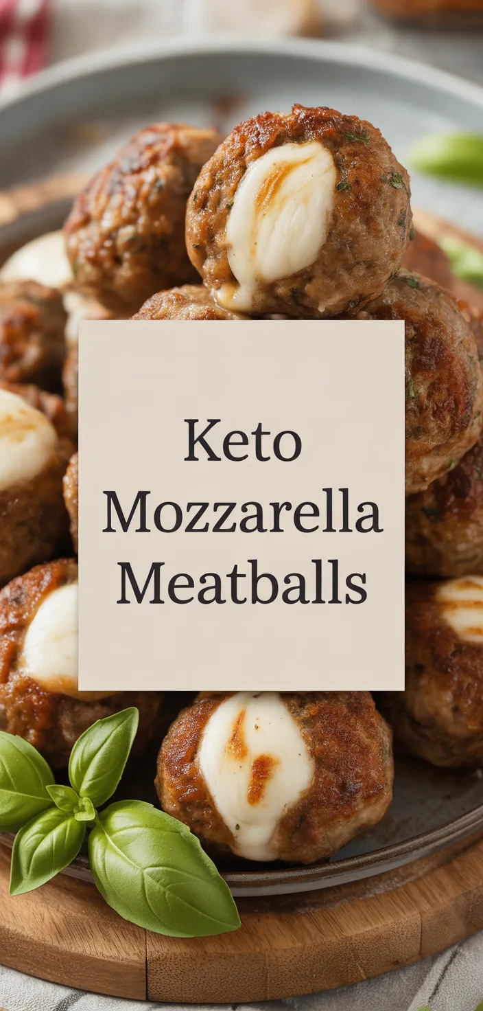 A photo of BEST Mozzarella Stuffed Meatballs ( Low Carb, Keto) Recipe