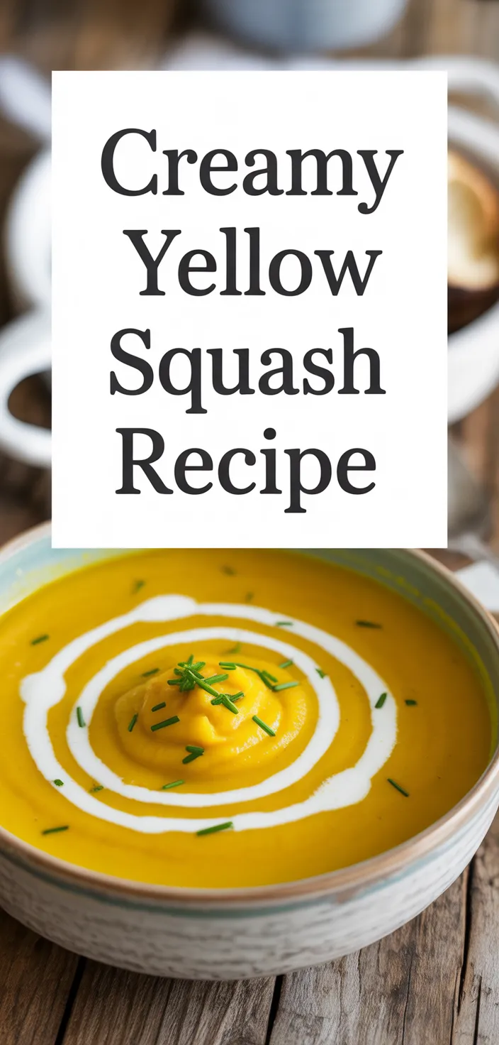 A photo of Creamy Yellow Squash Soup Recipe