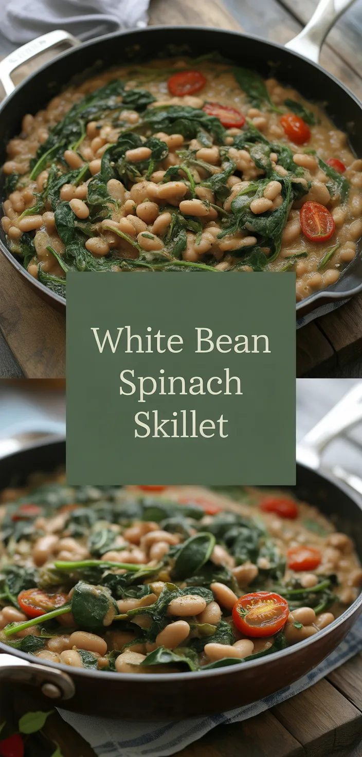 A photo of Easy Marry Me White Bean & Spinach Skillet – Quick & Healthy Weeknight Dinner Recipe