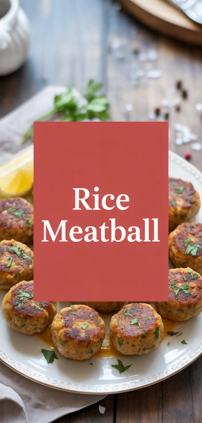 A photo of RICE MEATBALL Recipe