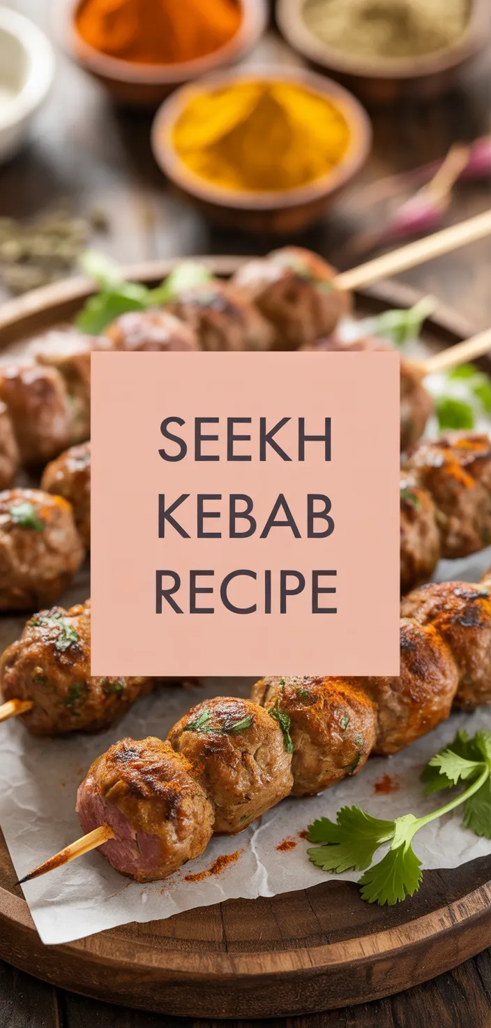 A photo of Seekh Kebabs (Pakistani Spicy Grilled Ground Meat Skewers) Recipe