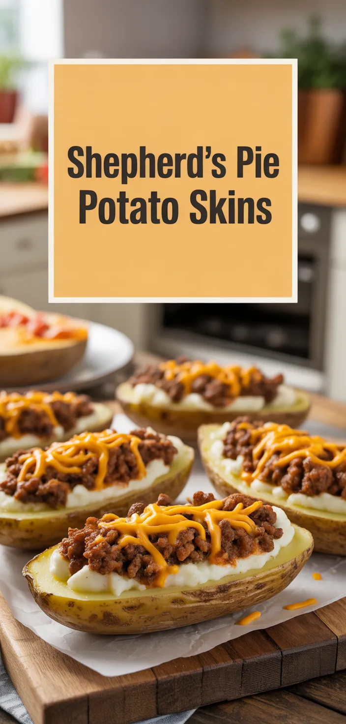 A photo of Shepherd’s Pie Potato Skins Recipe
