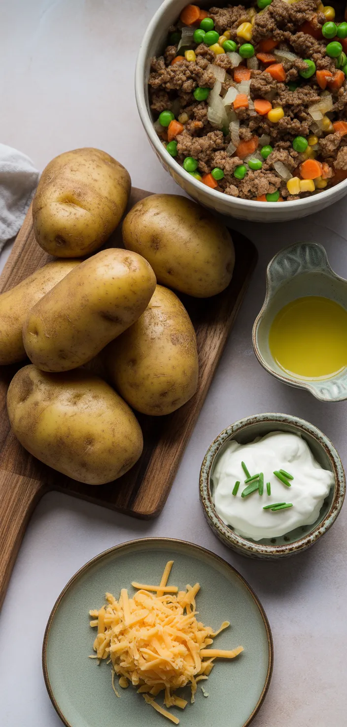 Ingredients photo for Shepherd’s Pie Potato Skins Recipe