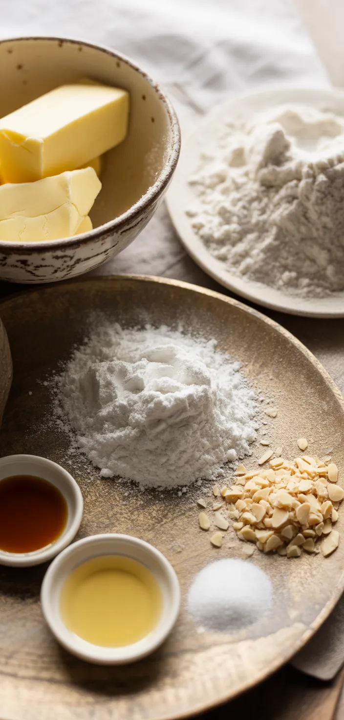 Ingredients photo for Almond Meltaways Recipe