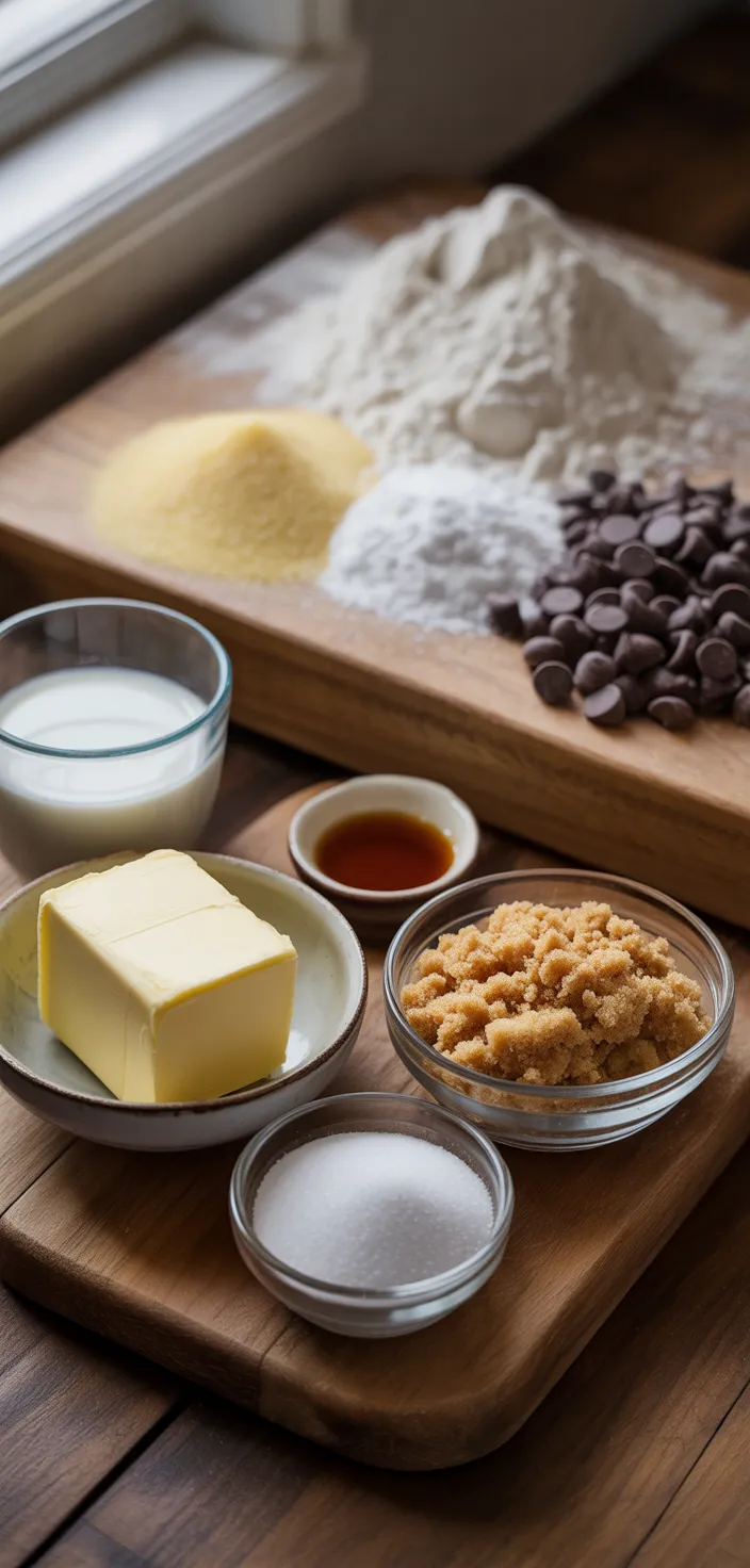 Ingredients photo for Best Eggless Chocolate Chip Cookie Recipe