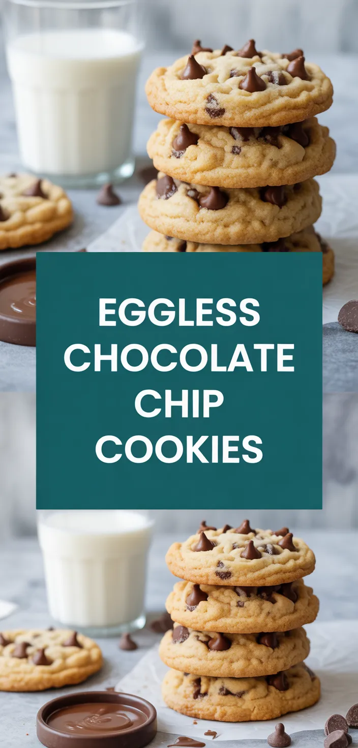 A photo of Best Eggless Chocolate Chip Cookie Recipe