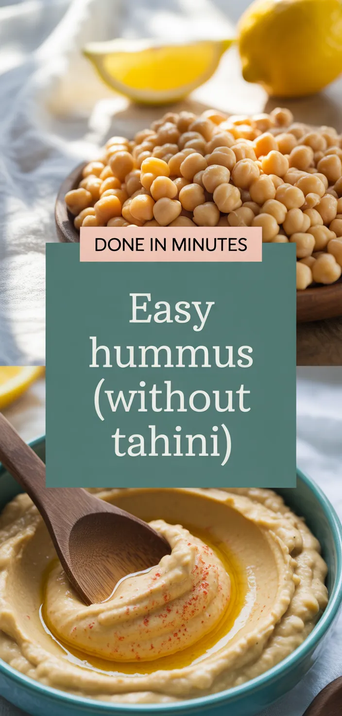 A photo of Easy Hummus (without Tahini) Recipe