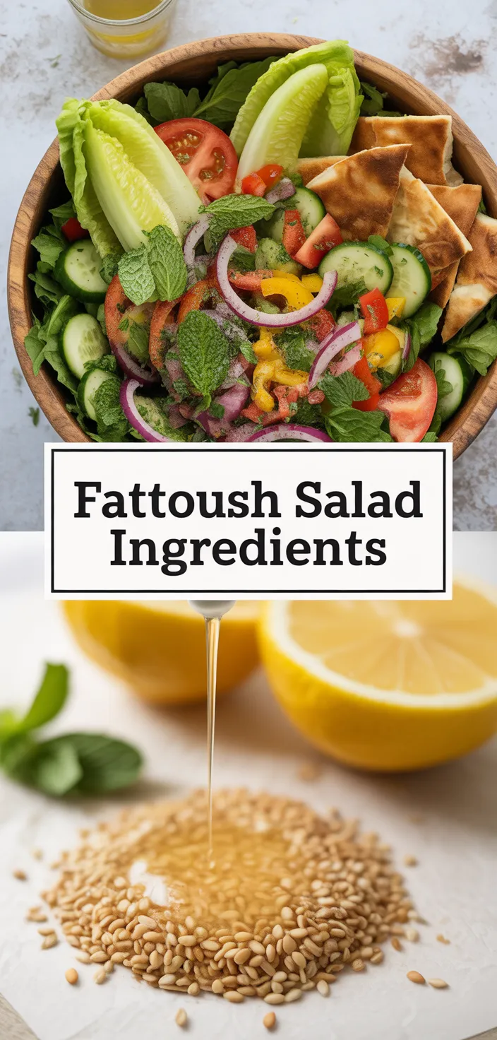 A photo of Fattoush Salad Ingredients Recipe