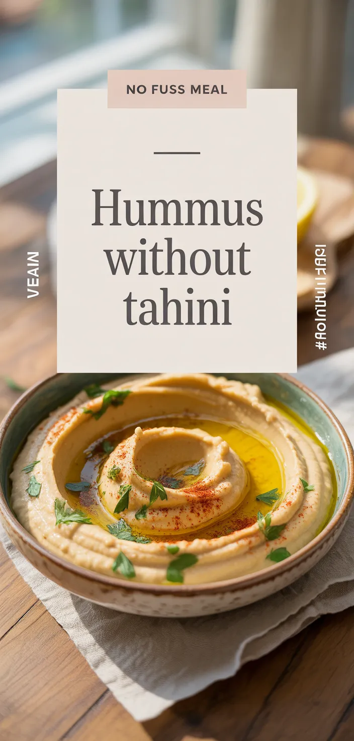A photo of Hummus Without Tahini Recipe
