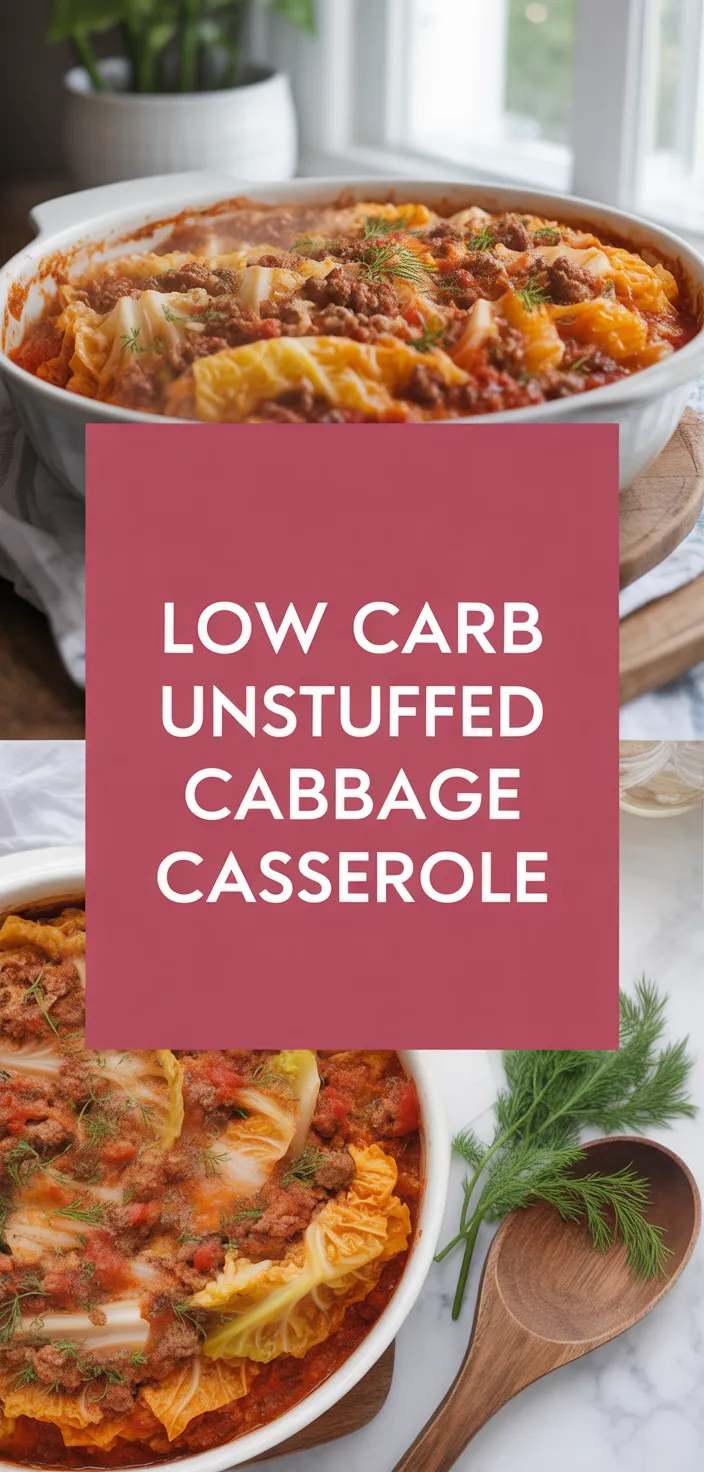 A photo of LOW CARB UNSTUFFED CABBAGE CASSEROLE Recipe