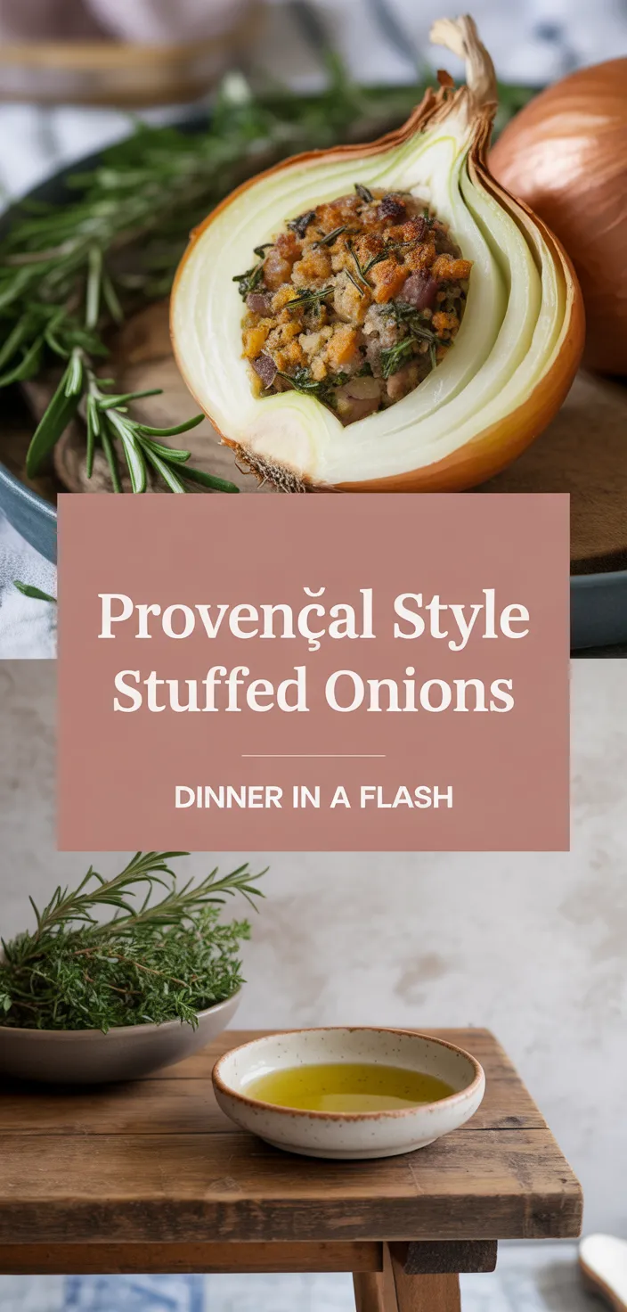 A photo of Provençal Style Stuffed Onions Recipe