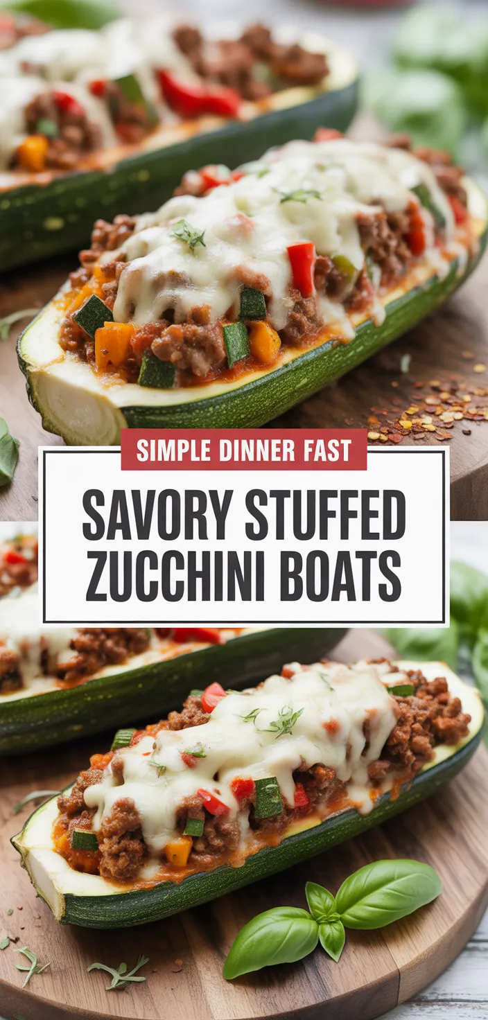 A photo of Savory Stuffed Zucchini Boats Recipe