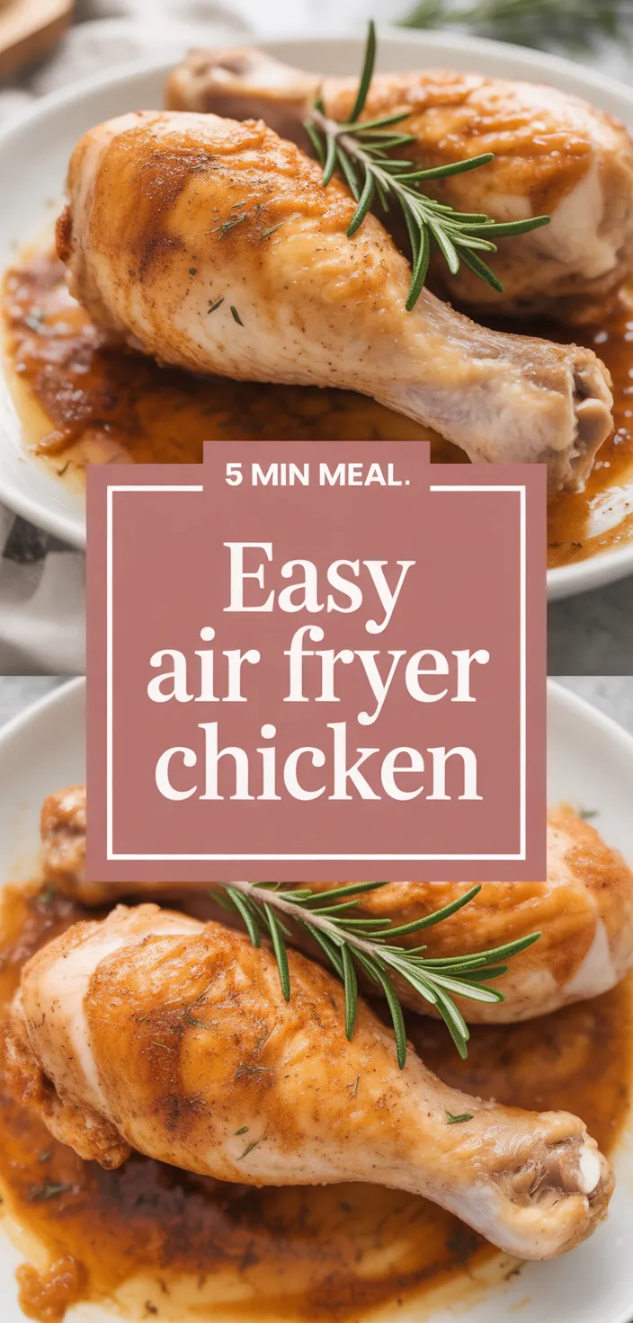 A photo of The Easiest Air Fryer Crispy Chicken Legs Recipe